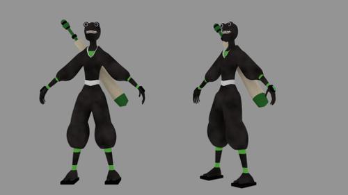 Rigged Low Poly Ninja preview image